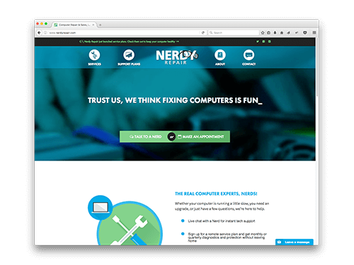 Nerdy Repair Website