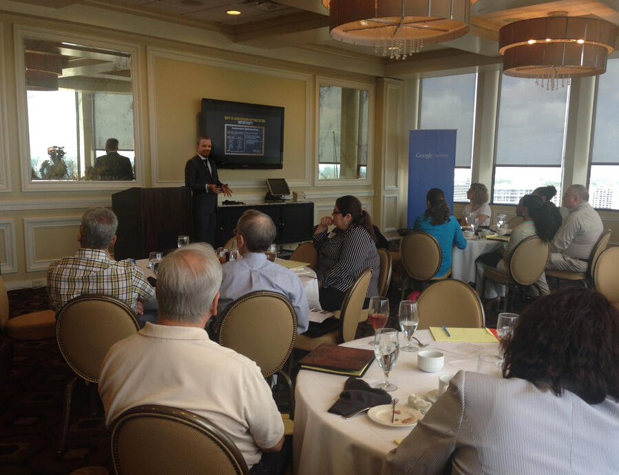 Shaun speaking to Centene sales team.